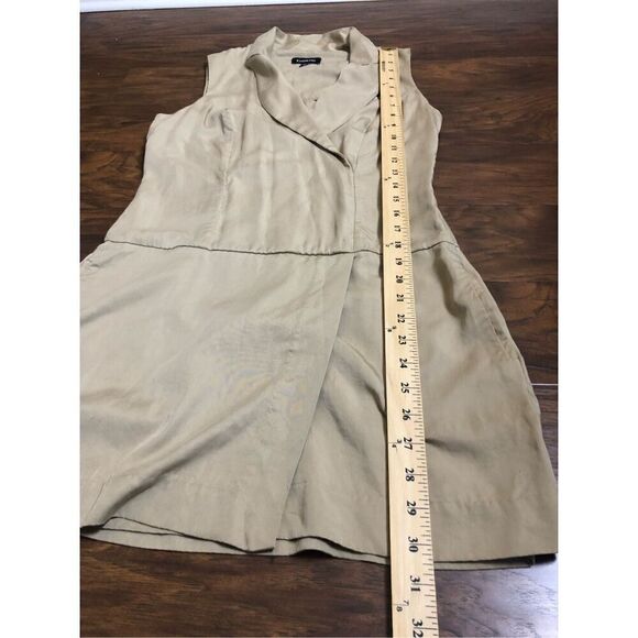 BEBE Tan "Kendra" Collared V-Neck Faux-Wrap Mini-Length Size XS - Picture 10 of 13